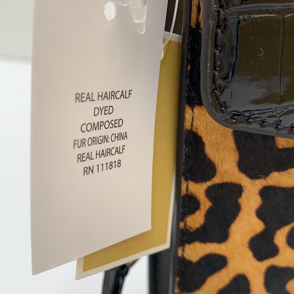 Michael Kors Carmen Leopard Print Logo Small Phone Case Xbody Bag BLACK … - Picture 12 of 15